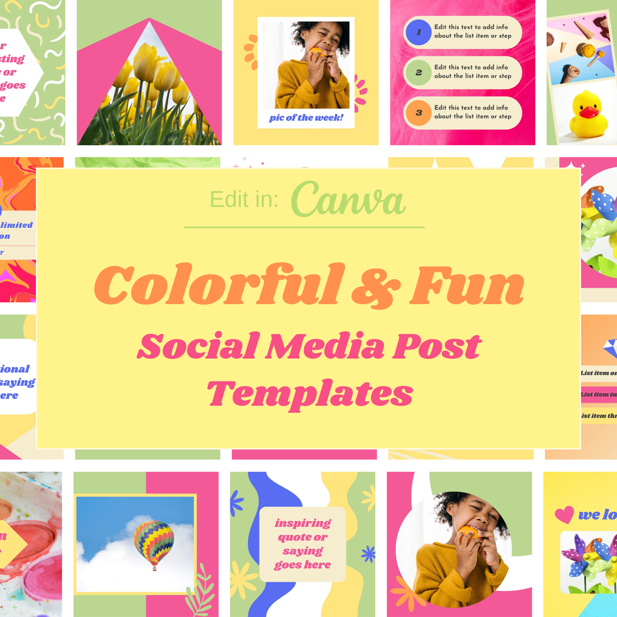 100 Colorful Social Media Canva Templates The Creatives Desk