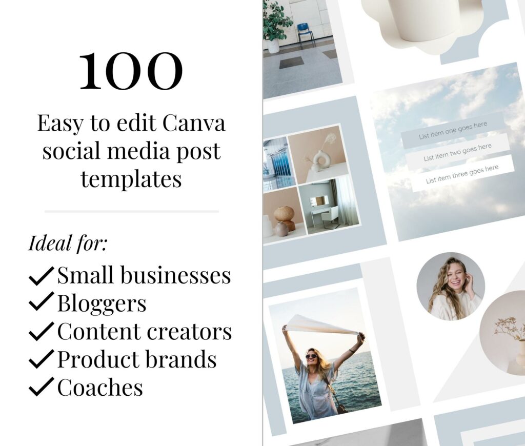 Minimalist Social Media Canva Templates 