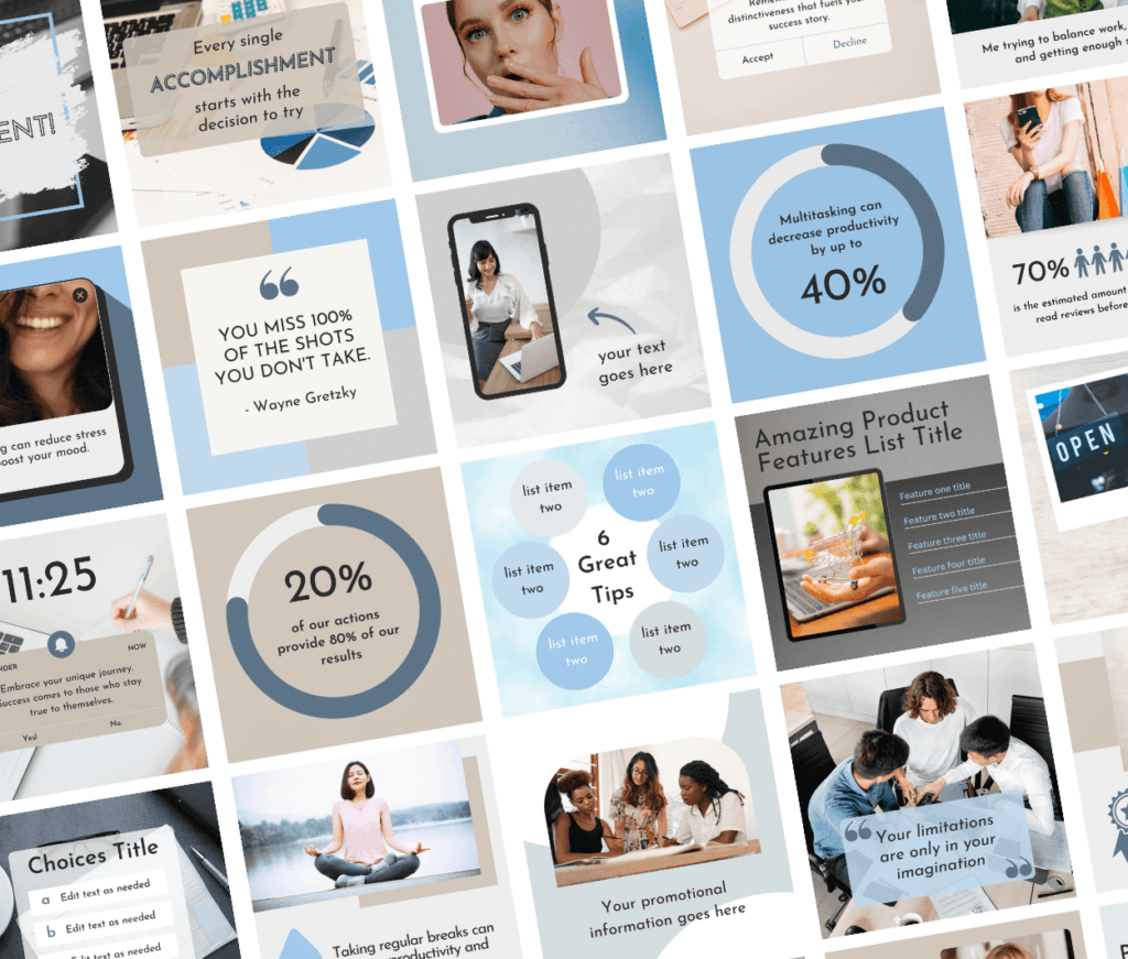 square Canva templates screenshot