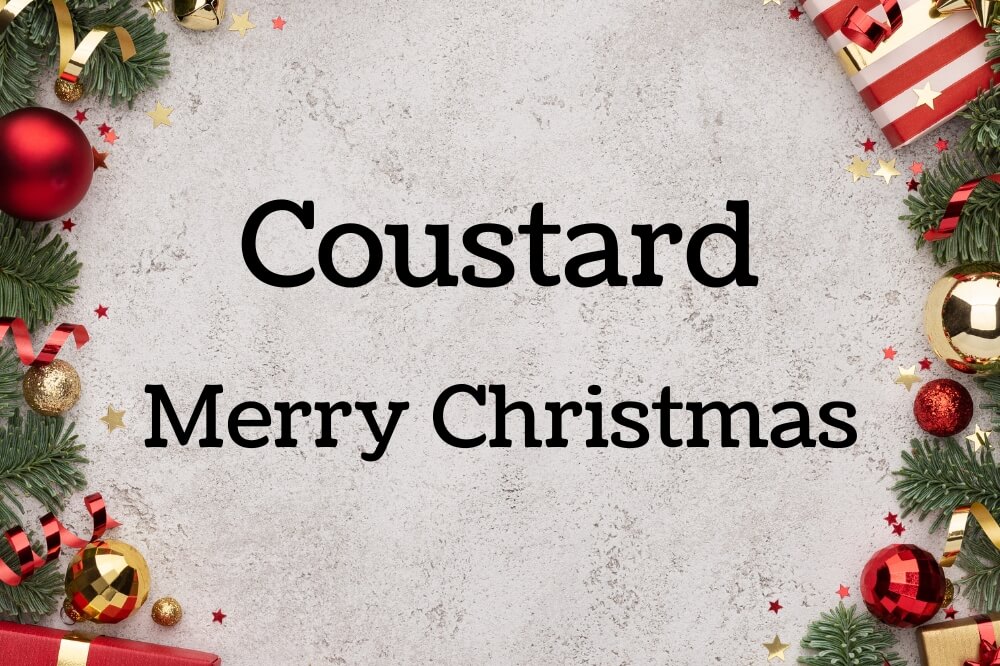 Coustard font example for Christmas designs