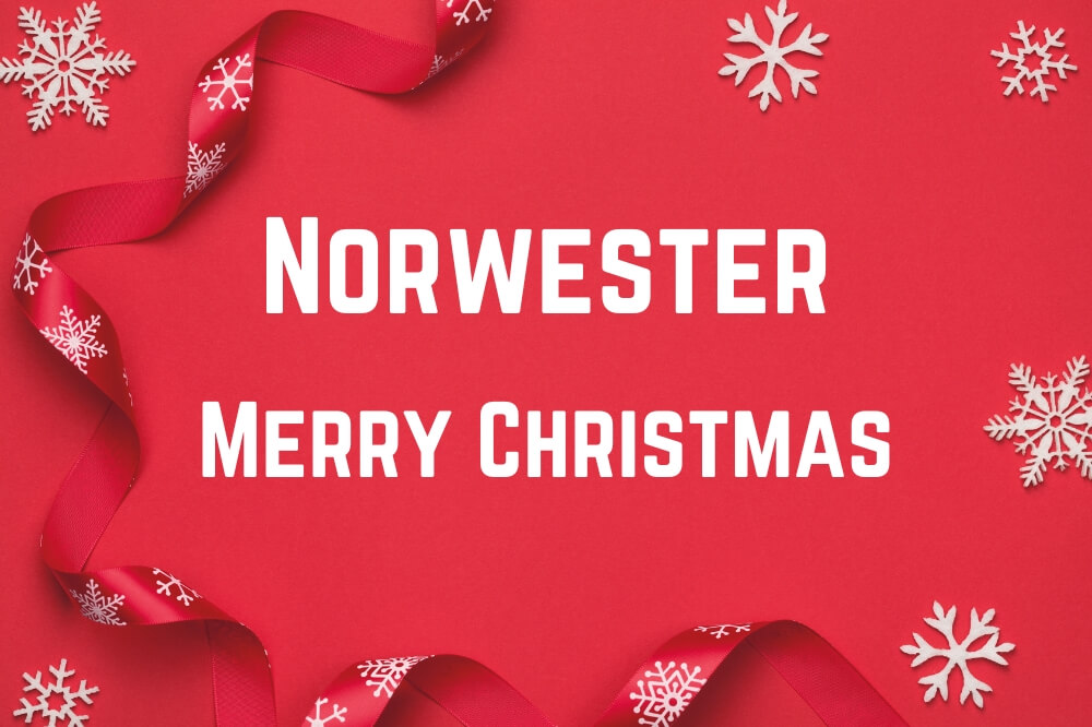 Norwester font example for Christmas