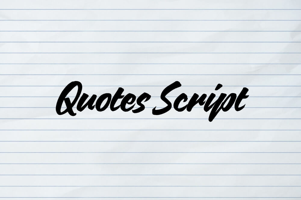 Quotes Script example image