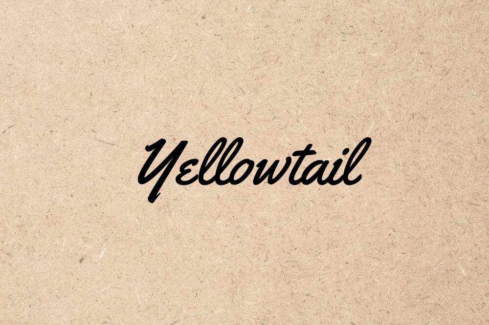 Yellowtail font example