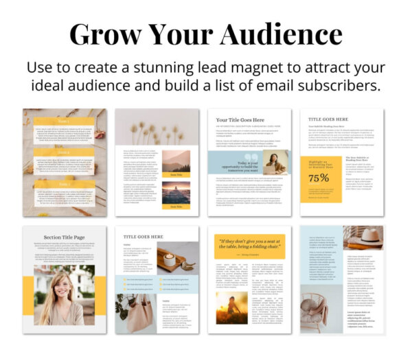 grow your audience using these eBook templates