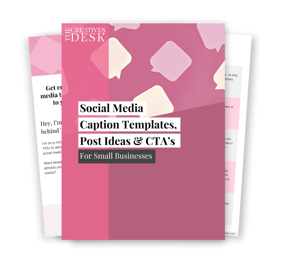 Mock-up printable download for Social Media Post Ideas for Small Businesses