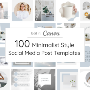 100 Minimalist Social Media Canva Templates | The Creatives Desk