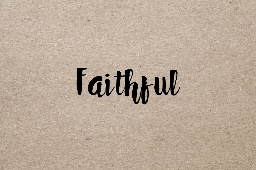 Faithful font example