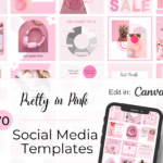 Pink Social Media Canva Templates | The Creatives Desk