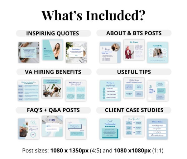 Virtual Assistant Social Media Canva Template Kit - Image 2